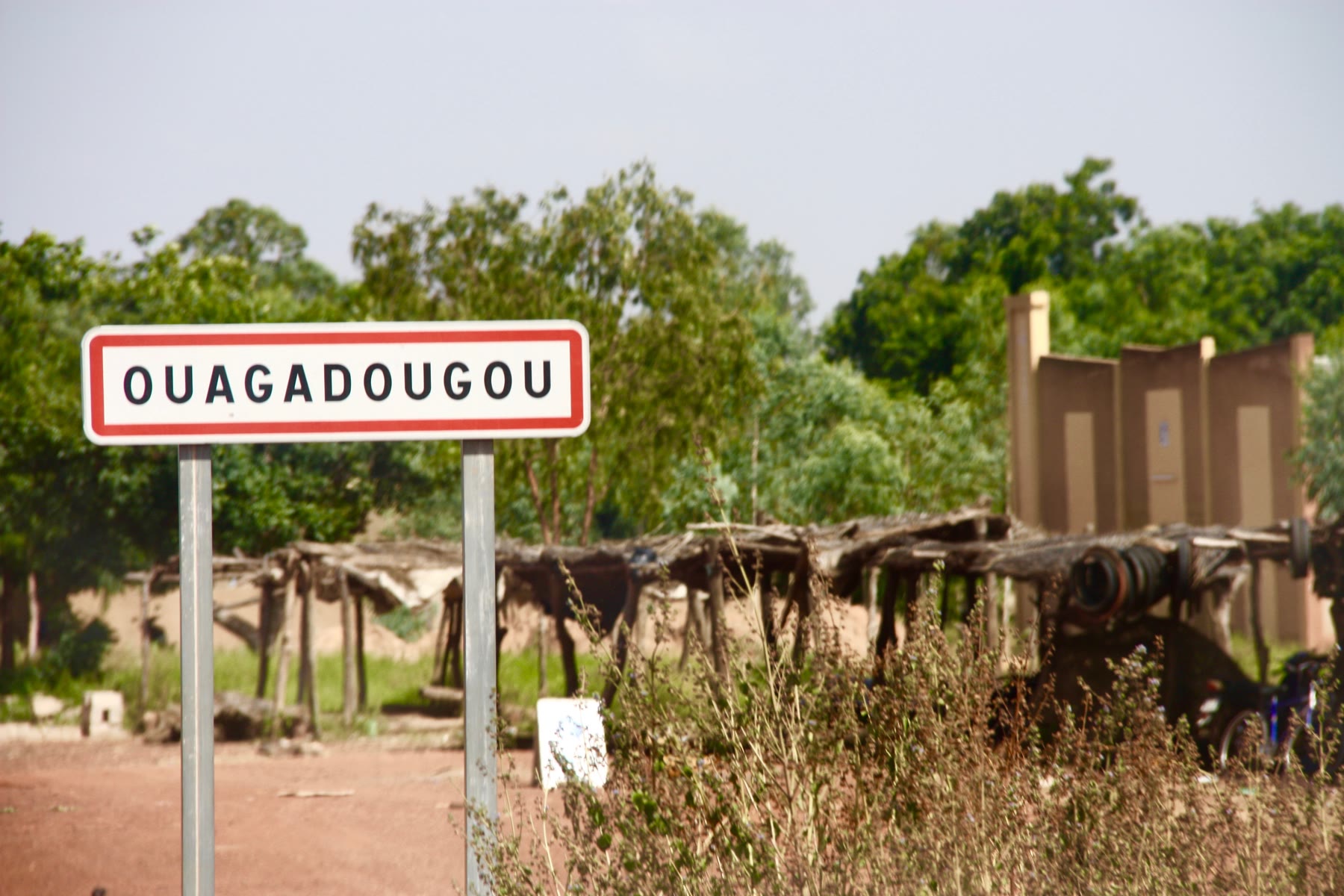 Panneau indiquant l’entrée de Ouagadougou